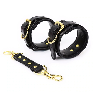 Adjustable PU Leather Handcuffs and Ankle Cuffs in Different Colors / Adult Toys for Erotic Games - EVE's SECRETS